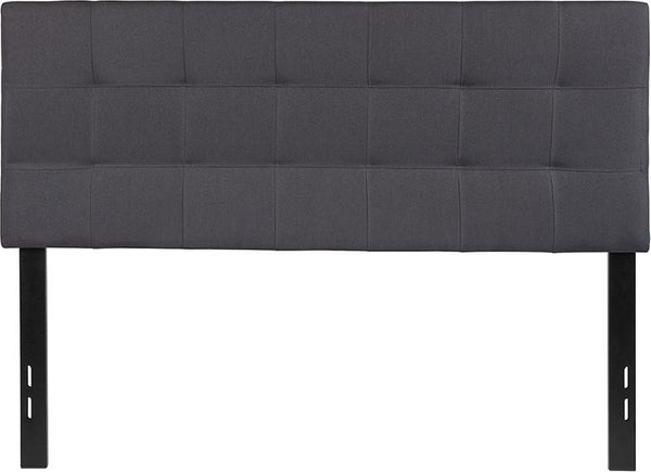 Flash Furniture Bedford Tufted Upholstered Full Size Headboard in Dark Gray Fabric - HG-HB1704-F-DG-GG