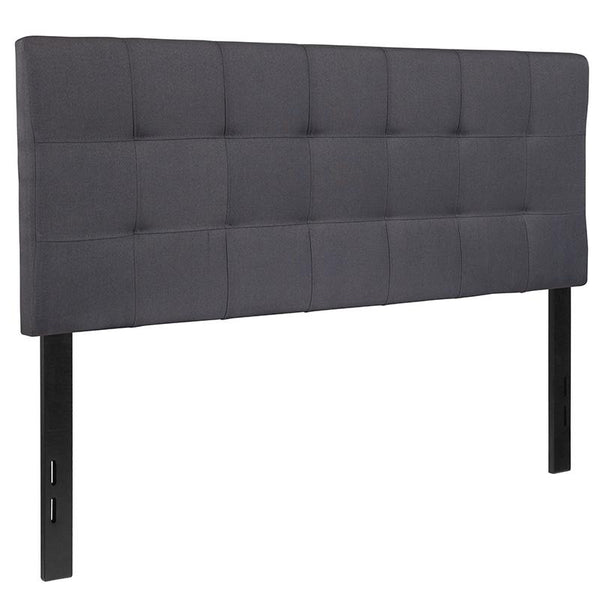 Flash Furniture Bedford Tufted Upholstered Full Size Headboard in Dark Gray Fabric - HG-HB1704-F-DG-GG