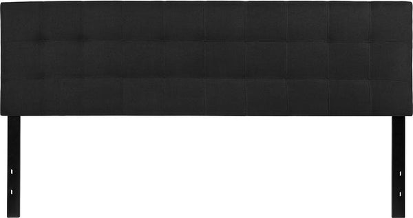 Flash Furniture Bedford Tufted Upholstered King Size Headboard in Black Fabric - HG-HB1704-K-BK-GG