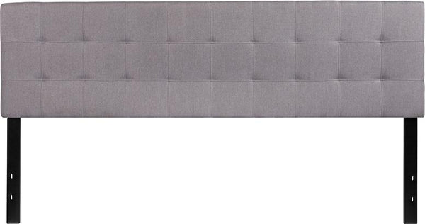 Flash Furniture Bedford Tufted Upholstered King Size Headboard in Light Gray Fabric - HG-HB1704-K-LG-GG