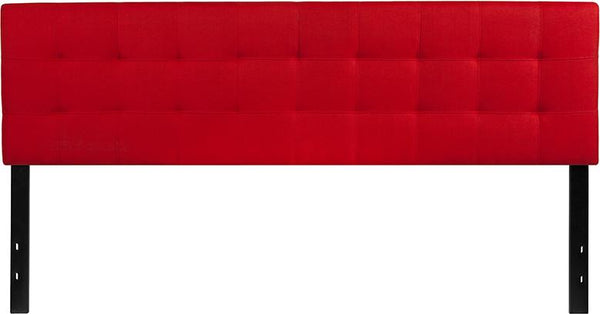 Flash Furniture Bedford Tufted Upholstered King Size Headboard in Red Fabric - HG-HB1704-K-R-GG