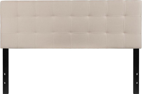 Flash Furniture Bedford Tufted Upholstered Queen Size Headboard in Beige Fabric - HG-HB1704-Q-B-GG