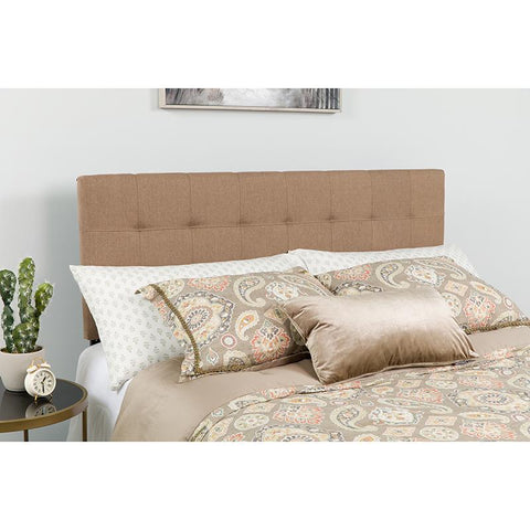 Flash Furniture Bedford Tufted Upholstered Queen Size Headboard in Camel Fabric - HG-HB1704-Q-C-GG