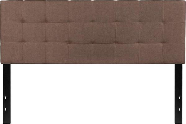 Flash Furniture Bedford Tufted Upholstered Queen Size Headboard in Camel Fabric - HG-HB1704-Q-C-GG