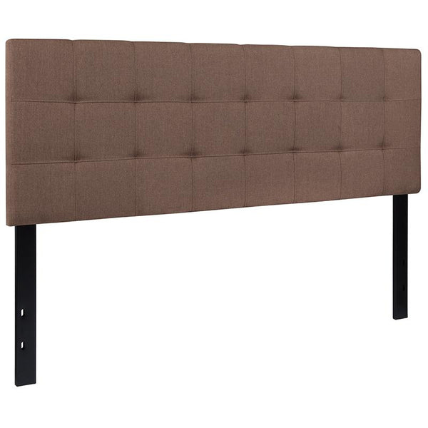 Flash Furniture Bedford Tufted Upholstered Queen Size Headboard in Camel Fabric - HG-HB1704-Q-C-GG
