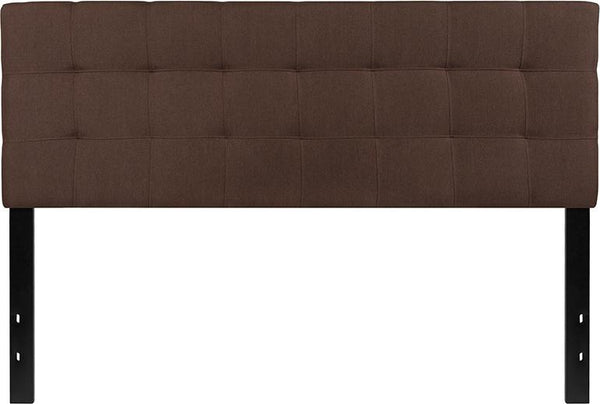 Flash Furniture Bedford Tufted Upholstered Queen Size Headboard in Dark Brown Fabric - HG-HB1704-Q-DBR-GG