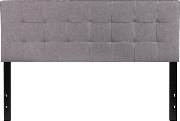 Flash Furniture Bedford Tufted Upholstered Queen Size Headboard in Light Gray Fabric - HG-HB1704-Q-LG-GG