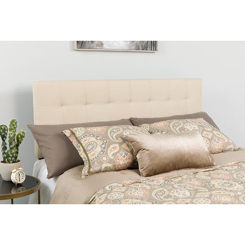 Flash Furniture Bedford Tufted Upholstered Twin Size Headboard in Beige Fabric - HG-HB1704-T-B-GG