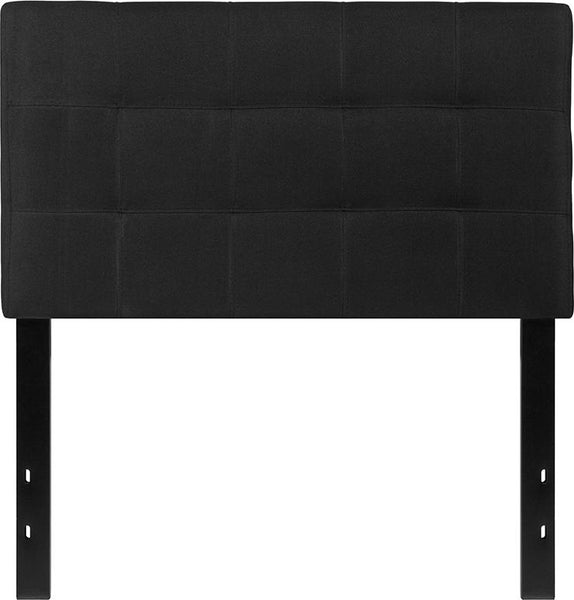 Flash Furniture Bedford Tufted Upholstered Twin Size Headboard in Black Fabric - HG-HB1704-T-BK-GG