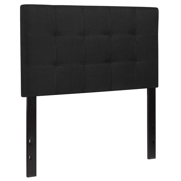 Flash Furniture Bedford Tufted Upholstered Twin Size Headboard in Black Fabric - HG-HB1704-T-BK-GG