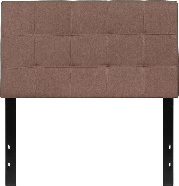 Flash Furniture Bedford Tufted Upholstered Twin Size Headboard in Camel Fabric - HG-HB1704-T-C-GG