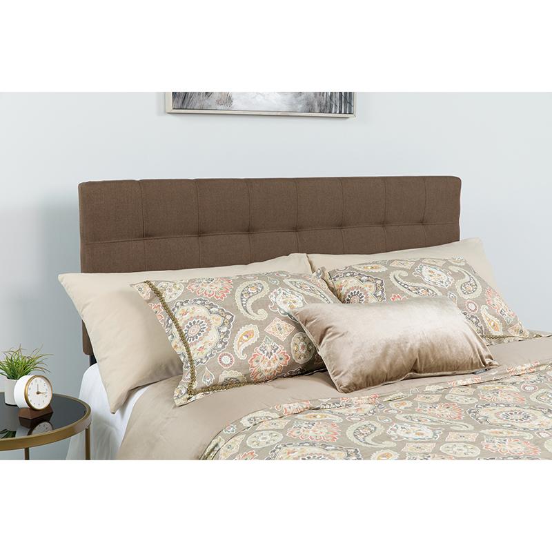 Flash Furniture Bedford Tufted Upholstered Twin Size Headboard in Dark Brown Fabric - HG-HB1704-T-DBR-GG