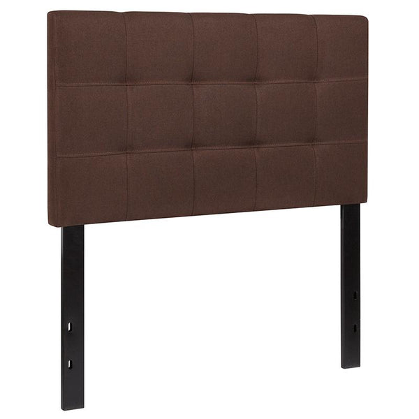 Flash Furniture Bedford Tufted Upholstered Twin Size Headboard in Dark Brown Fabric - HG-HB1704-T-DBR-GG