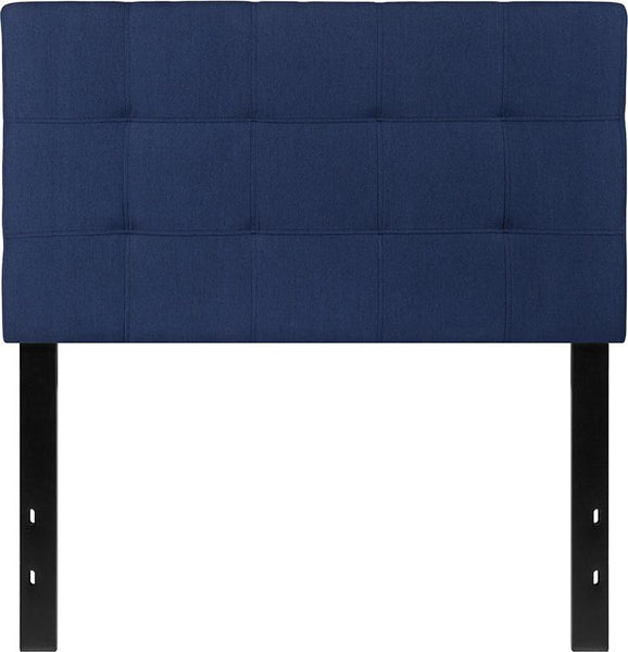 Flash Furniture Bedford Tufted Upholstered Twin Size Headboard in Navy Fabric - HG-HB1704-T-N-GG