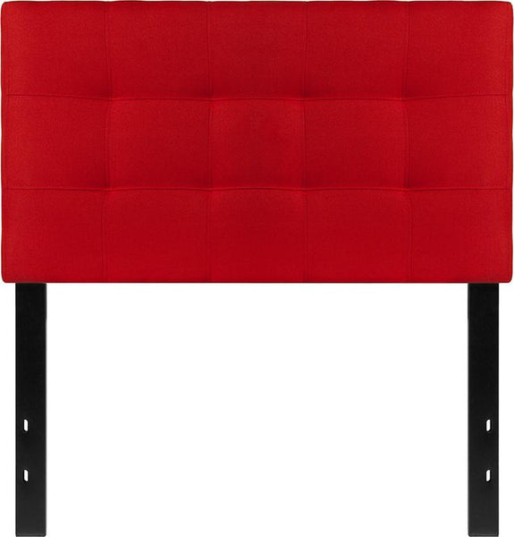 Flash Furniture Bedford Tufted Upholstered Twin Size Headboard in Red Fabric - HG-HB1704-T-R-GG