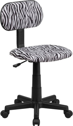 Flash Furniture Black and White Zebra Print Swivel Task Chair - BT-Z-BK-GG