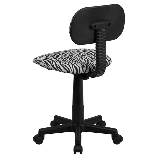 Flash Furniture Black and White Zebra Print Swivel Task Chair - BT-Z-BK-GG