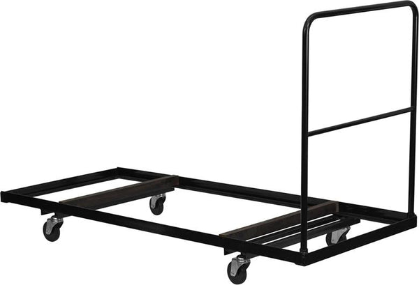 Flash Furniture Black Folding Table Dolly for 30''W x 72''D Rectangular Folding Tables - NG-DY3072-GG