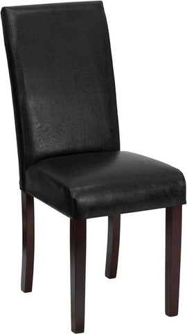 Flash Furniture Black Leather Parsons Chair - BT-350-BK-LEA-023-GG