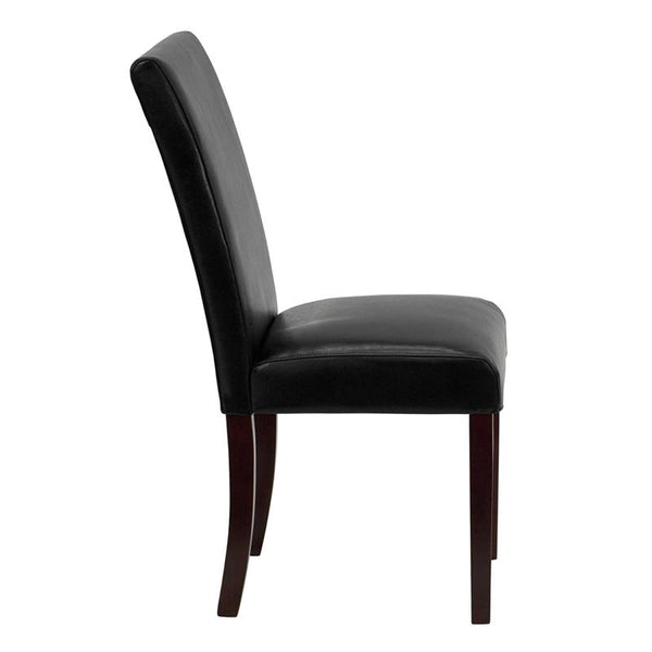 Flash Furniture Black Leather Parsons Chair - BT-350-BK-LEA-023-GG