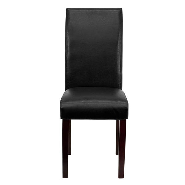 Flash Furniture Black Leather Parsons Chair - BT-350-BK-LEA-023-GG