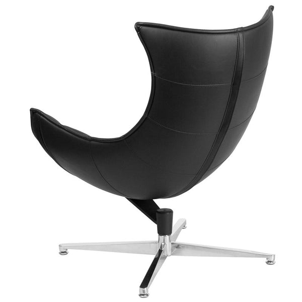 Flash Furniture Black Leather Swivel Cocoon Chair - ZB-31-GG