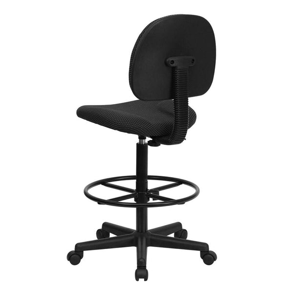 Flash Furniture Black Patterned Fabric Drafting Chair (Cylinders: 22.5''-27''H or 26''-30.5''H) - BT-659-BLK-GG
