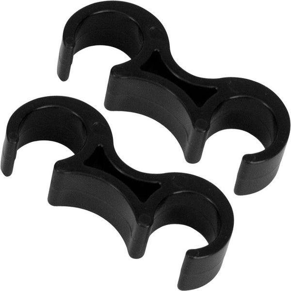 Flash Furniture Black Plastic Ganging Clips - Set of 2 - LE-3-BK-GANG-GG