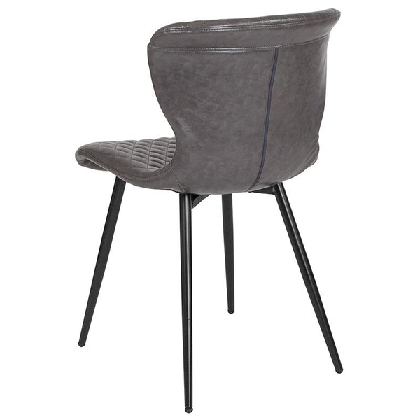 Flash Furniture Bristol Contemporary Upholstered Chair in Gray Vinyl - LF-9-07A-GRY-GG