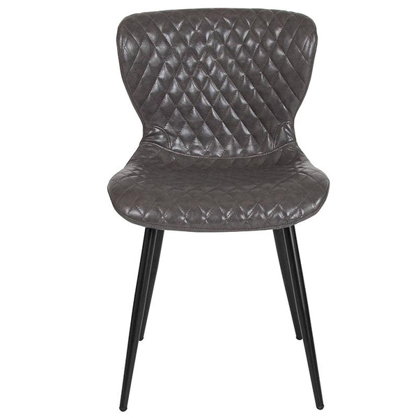 Flash Furniture Bristol Contemporary Upholstered Chair in Gray Vinyl - LF-9-07A-GRY-GG