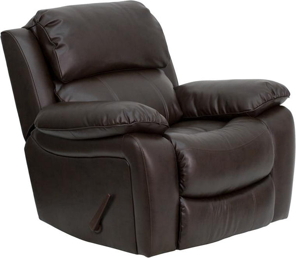 Flash Furniture Brown Leather Rocker Recliner - MEN-DA3439-91-BRN-GG