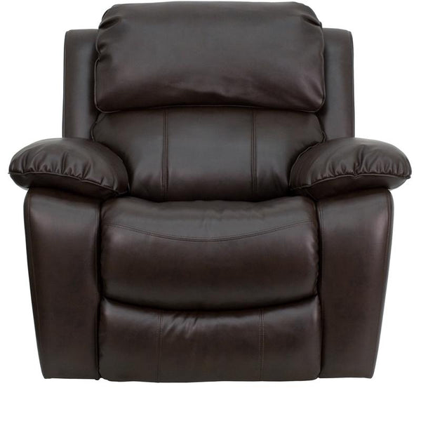 Flash Furniture Brown Leather Rocker Recliner - MEN-DA3439-91-BRN-GG