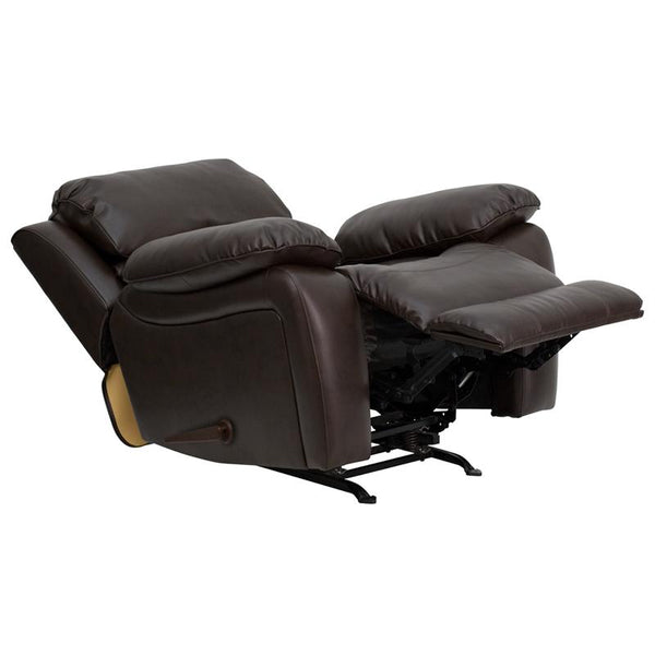 Flash Furniture Brown Leather Rocker Recliner - MEN-DA3439-91-BRN-GG