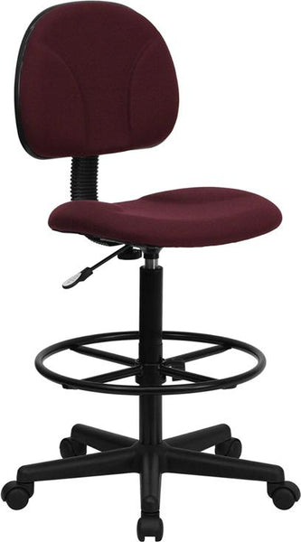 Flash Furniture Burgundy Fabric Drafting Chair (Cylinders: 22.5''-27''H or 26''-30.5''H) - BT-659-BY-GG