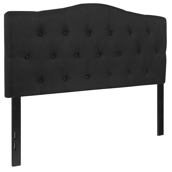 Flash Furniture Cambridge Tufted Upholstered Full Size Headboard in Black Fabric - HG-HB1708-F-BK-GG