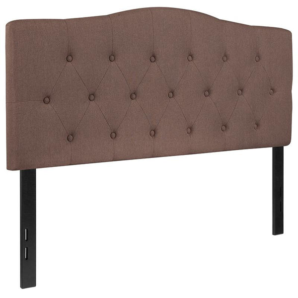 Flash Furniture Cambridge Tufted Upholstered Full Size Headboard in Camel Fabric - HG-HB1708-F-C-GG