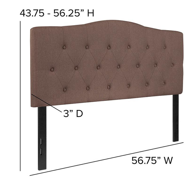 Flash Furniture Cambridge Tufted Upholstered Full Size Headboard in Camel Fabric - HG-HB1708-F-C-GG