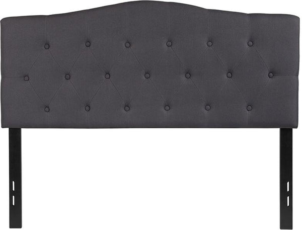 Flash Furniture Cambridge Tufted Upholstered Full Size Headboard in Dark Gray Fabric - HG-HB1708-F-DG-GG