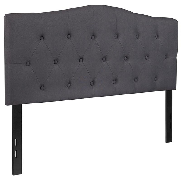 Flash Furniture Cambridge Tufted Upholstered Full Size Headboard in Dark Gray Fabric - HG-HB1708-F-DG-GG