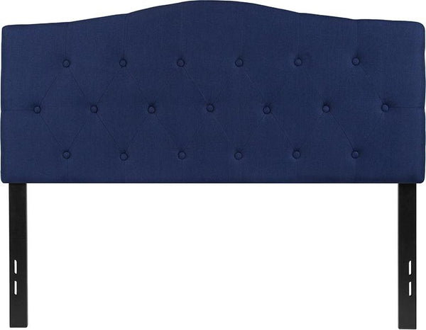 Flash Furniture Cambridge Tufted Upholstered Full Size Headboard in Navy Fabric - HG-HB1708-F-N-GG