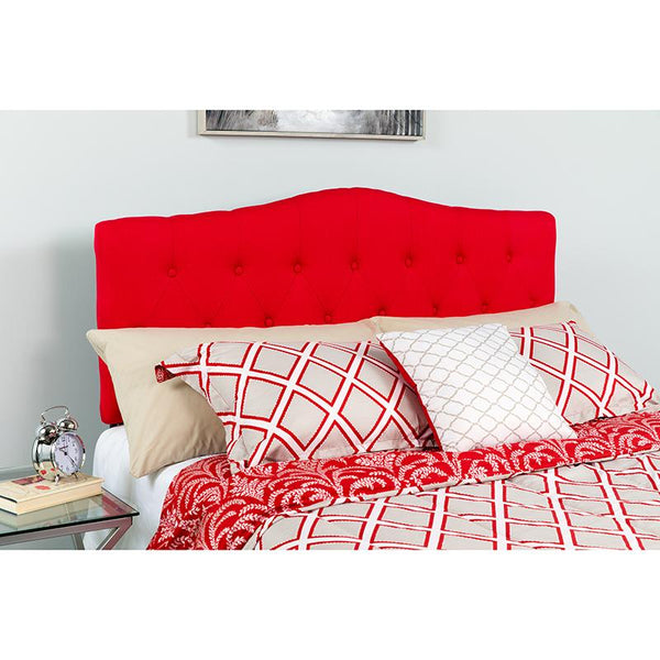 Flash Furniture Cambridge Tufted Upholstered Full Size Headboard in Red Fabric - HG-HB1708-F-R-GG