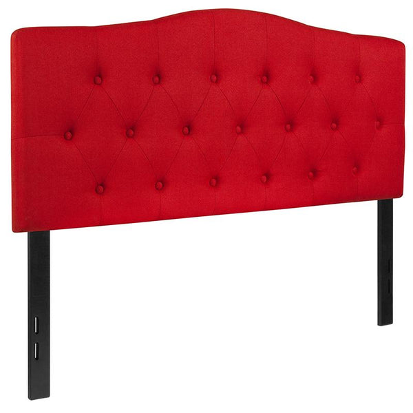 Flash Furniture Cambridge Tufted Upholstered Full Size Headboard in Red Fabric - HG-HB1708-F-R-GG