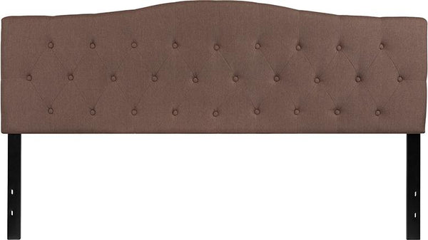 Flash Furniture Cambridge Tufted Upholstered King Size Headboard in Camel Fabric - HG-HB1708-K-C-GG