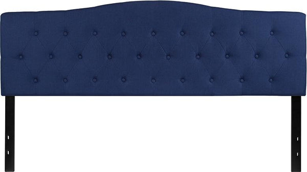 Flash Furniture Cambridge Tufted Upholstered King Size Headboard in Navy Fabric - HG-HB1708-K-N-GG