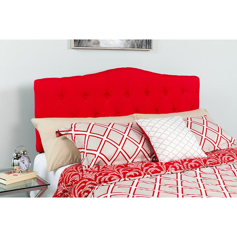 Flash Furniture Cambridge Tufted Upholstered King Size Headboard in Red Fabric - HG-HB1708-K-R-GG