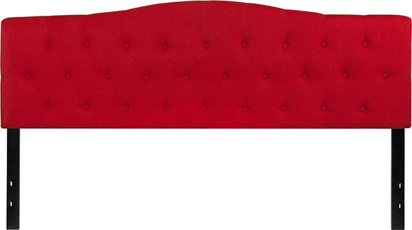 Flash Furniture Cambridge Tufted Upholstered King Size Headboard in Red Fabric - HG-HB1708-K-R-GG