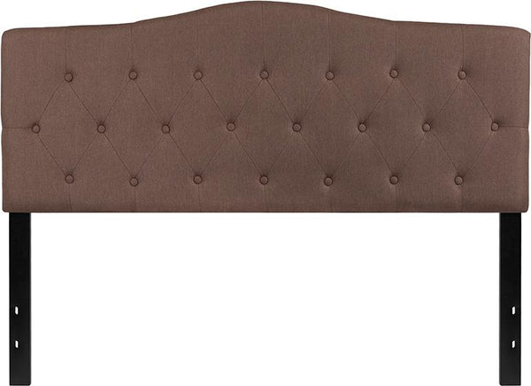 Flash Furniture Cambridge Tufted Upholstered Queen Size Headboard in Camel Fabric - HG-HB1708-Q-C-GG