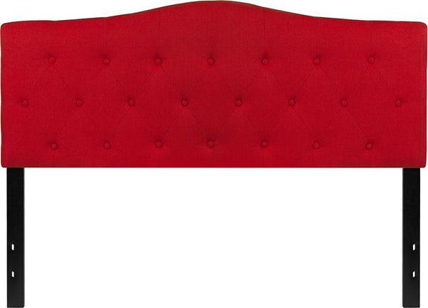 Flash Furniture Cambridge Tufted Upholstered Queen Size Headboard in Red Fabric - HG-HB1708-Q-R-GG