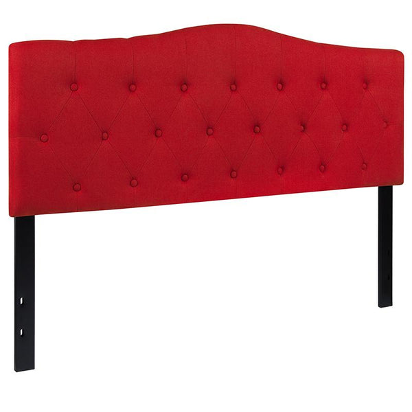 Flash Furniture Cambridge Tufted Upholstered Queen Size Headboard in Red Fabric - HG-HB1708-Q-R-GG