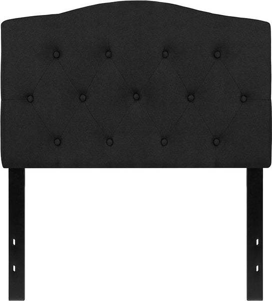 Flash Furniture Cambridge Tufted Upholstered Twin Size Headboard in Black Fabric - HG-HB1708-T-BK-GG